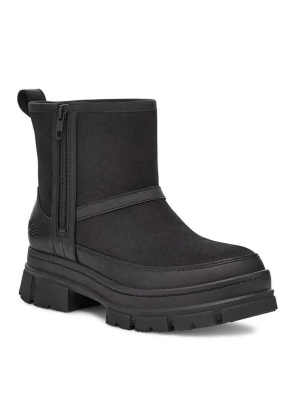 New UGG Women's Ashton Zip Boot Black Sz 10